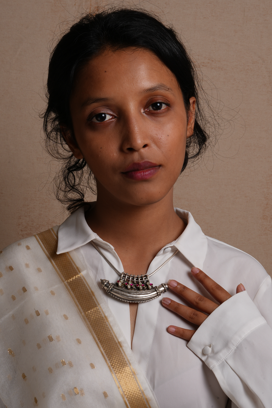 Meera Silver Kundan Pendant