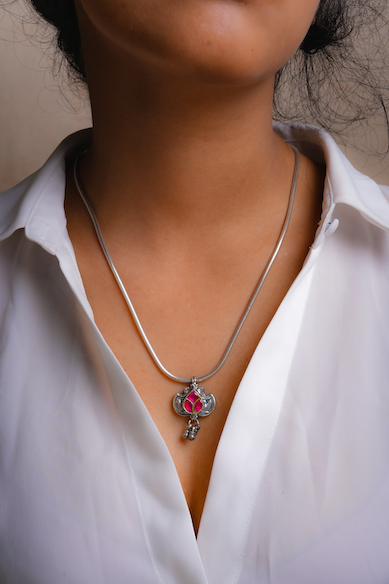 Kavya Pink Kundan Pendant