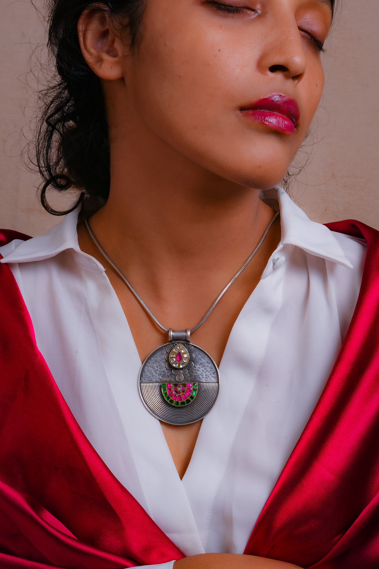 Gitanjali Silver Kundan Pendant