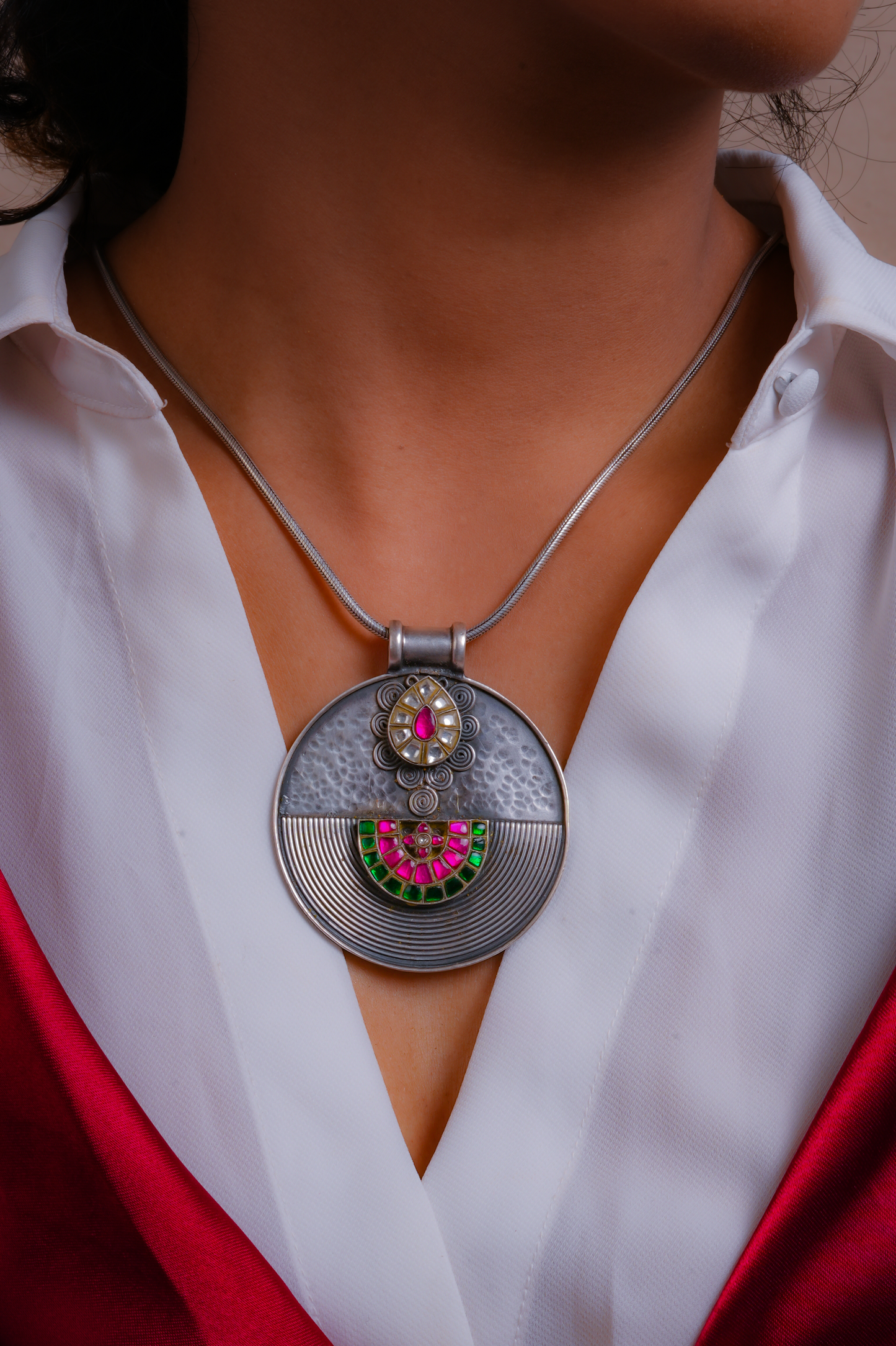 Gitanjali Silver Kundan Pendant
