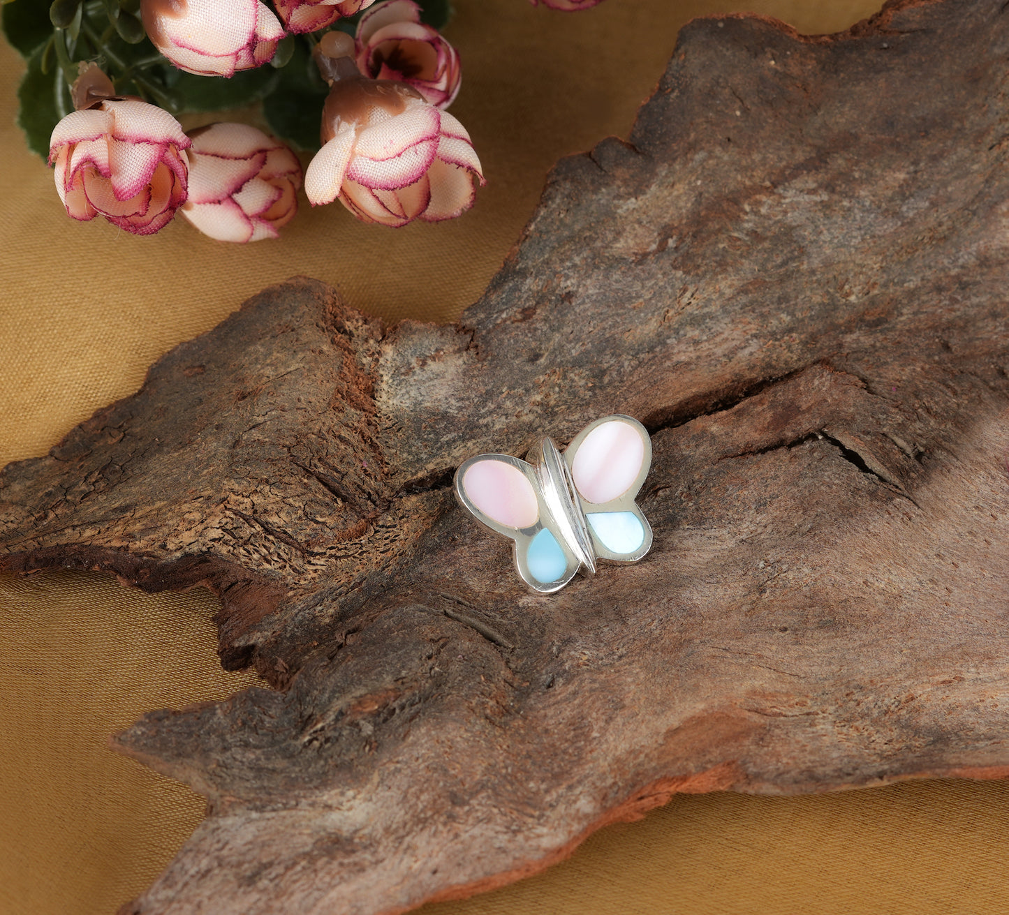 Eternal Flutter MOP And Silver Butterfly Pendant
