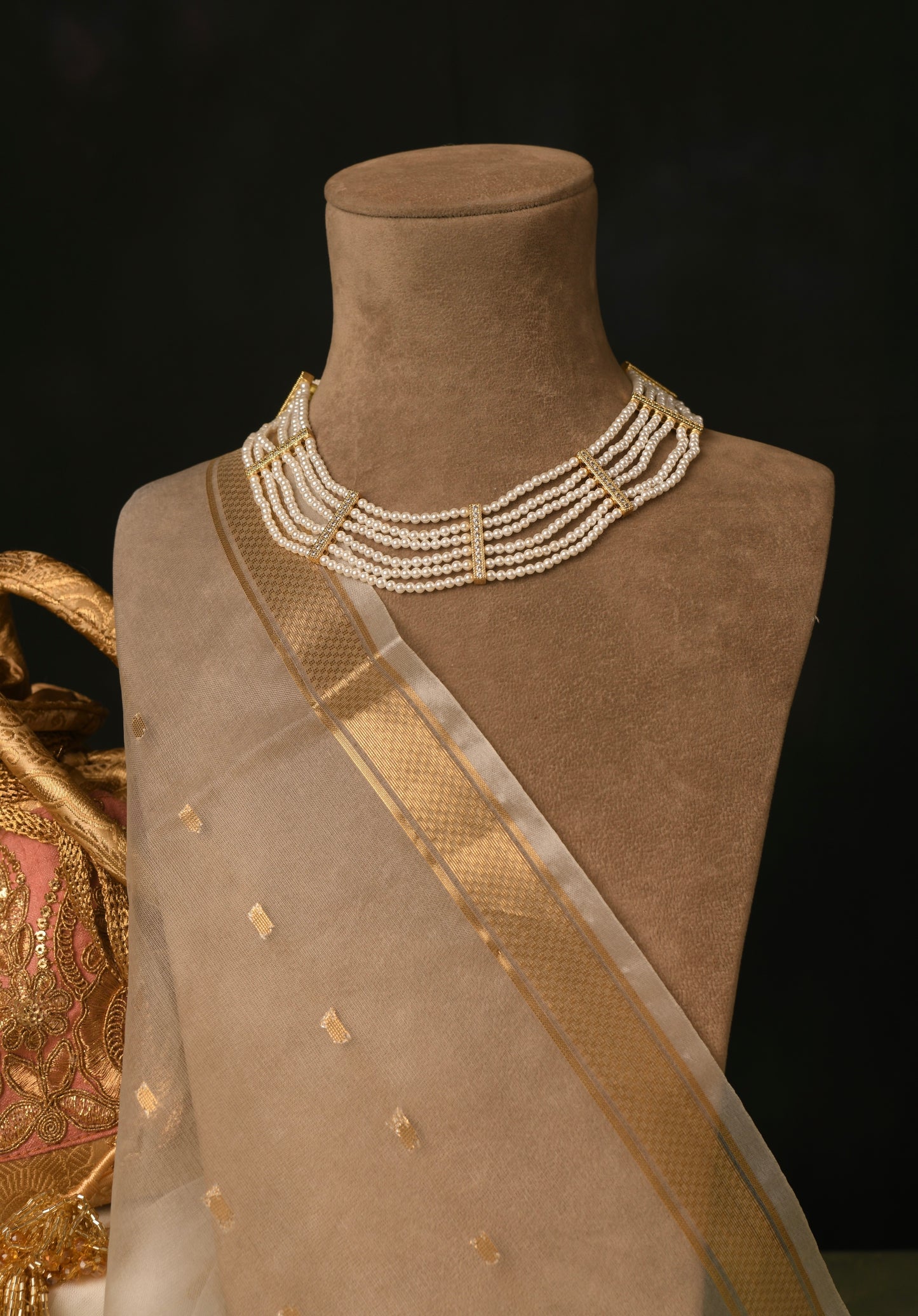 Vaijayanti Layered Pearl Necklace