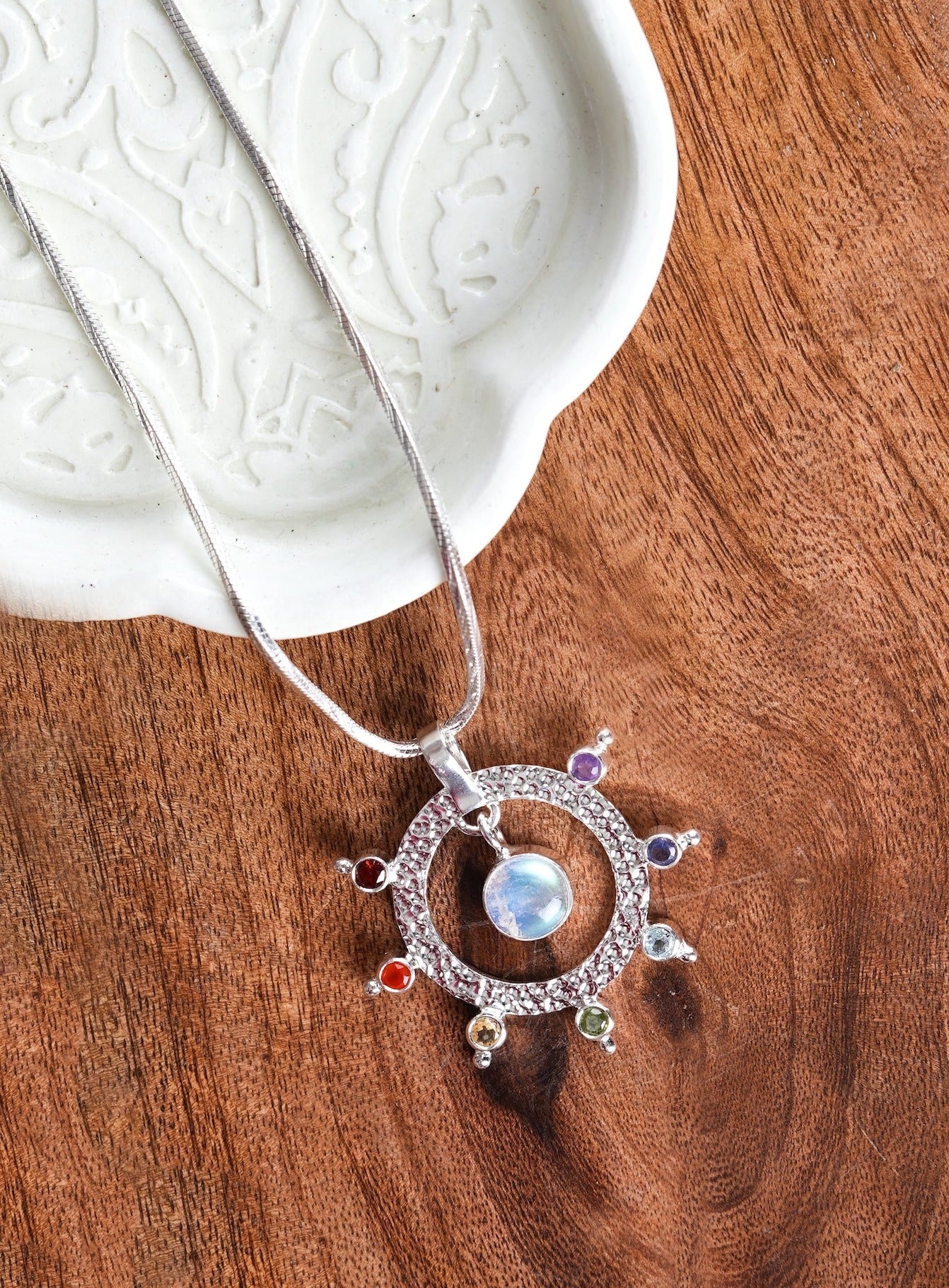 'Song Of Stones' Silver Pendant