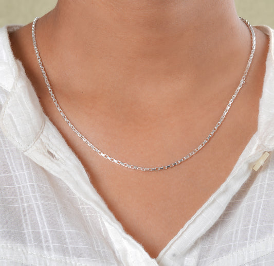 Everyday Box Links Silver Chain