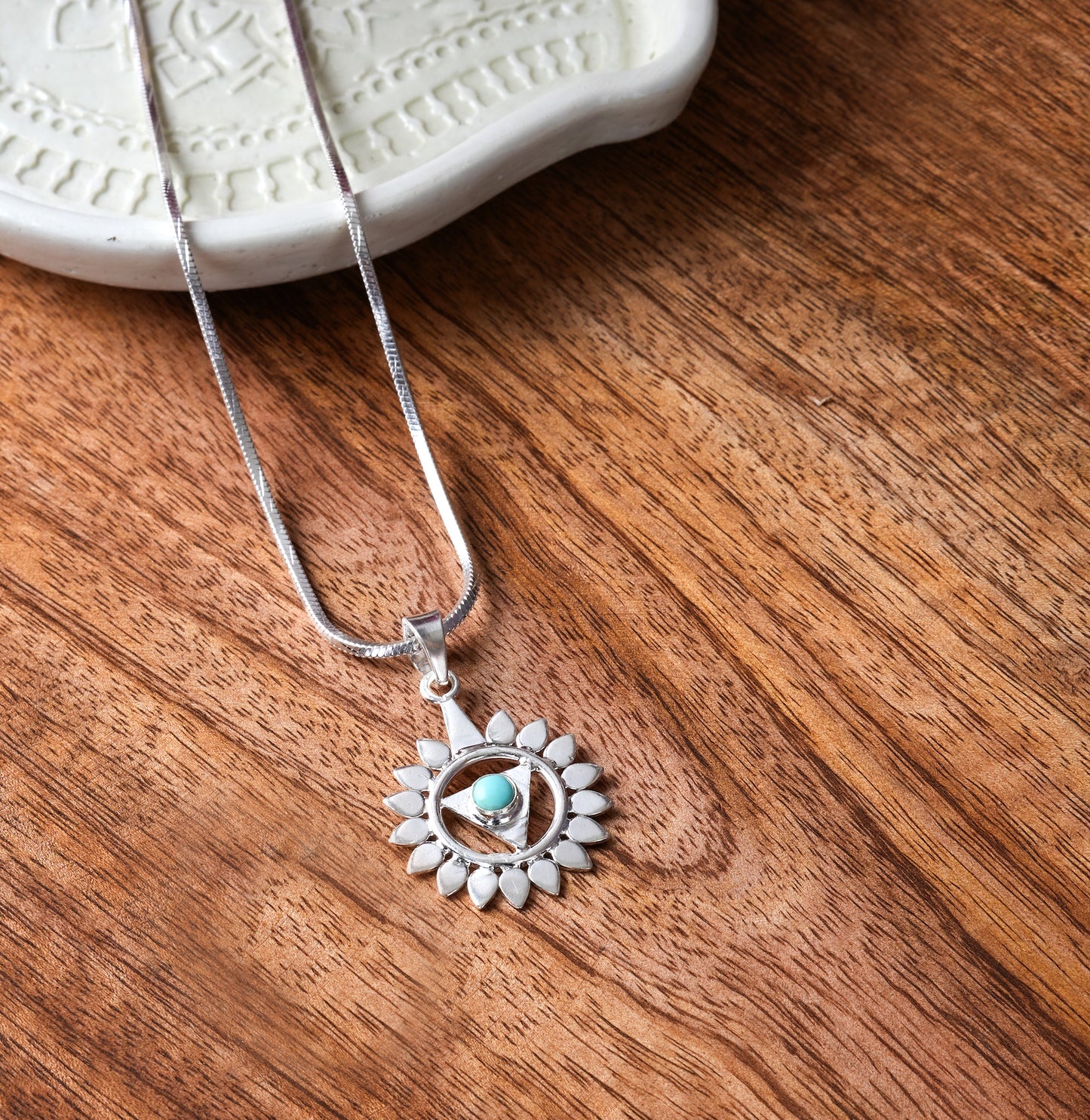 Healing Third Eye Chakra Turquoise Pendant