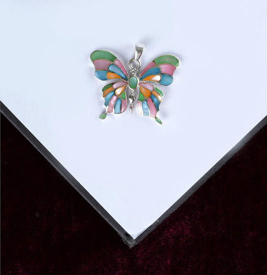 Rainbow Butterfly Pendant