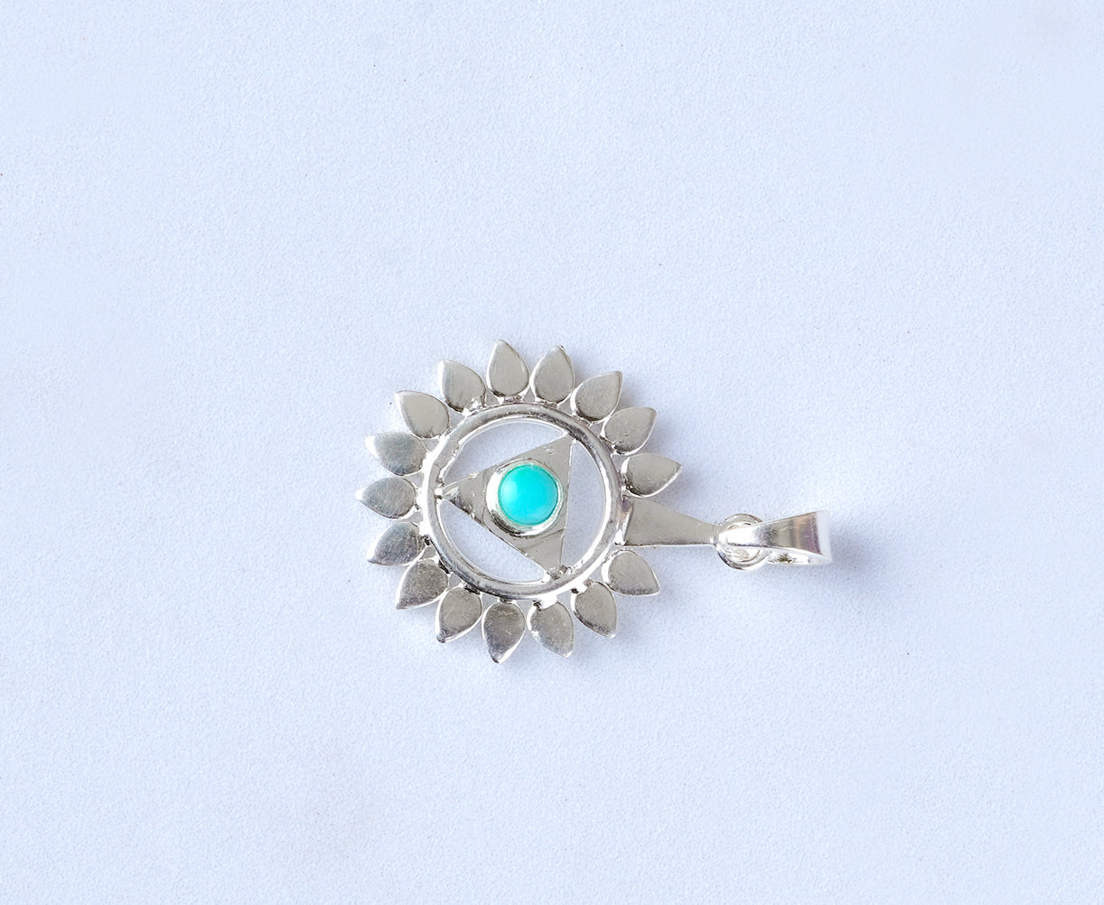 Healing Third Eye Chakra Turquoise Pendant