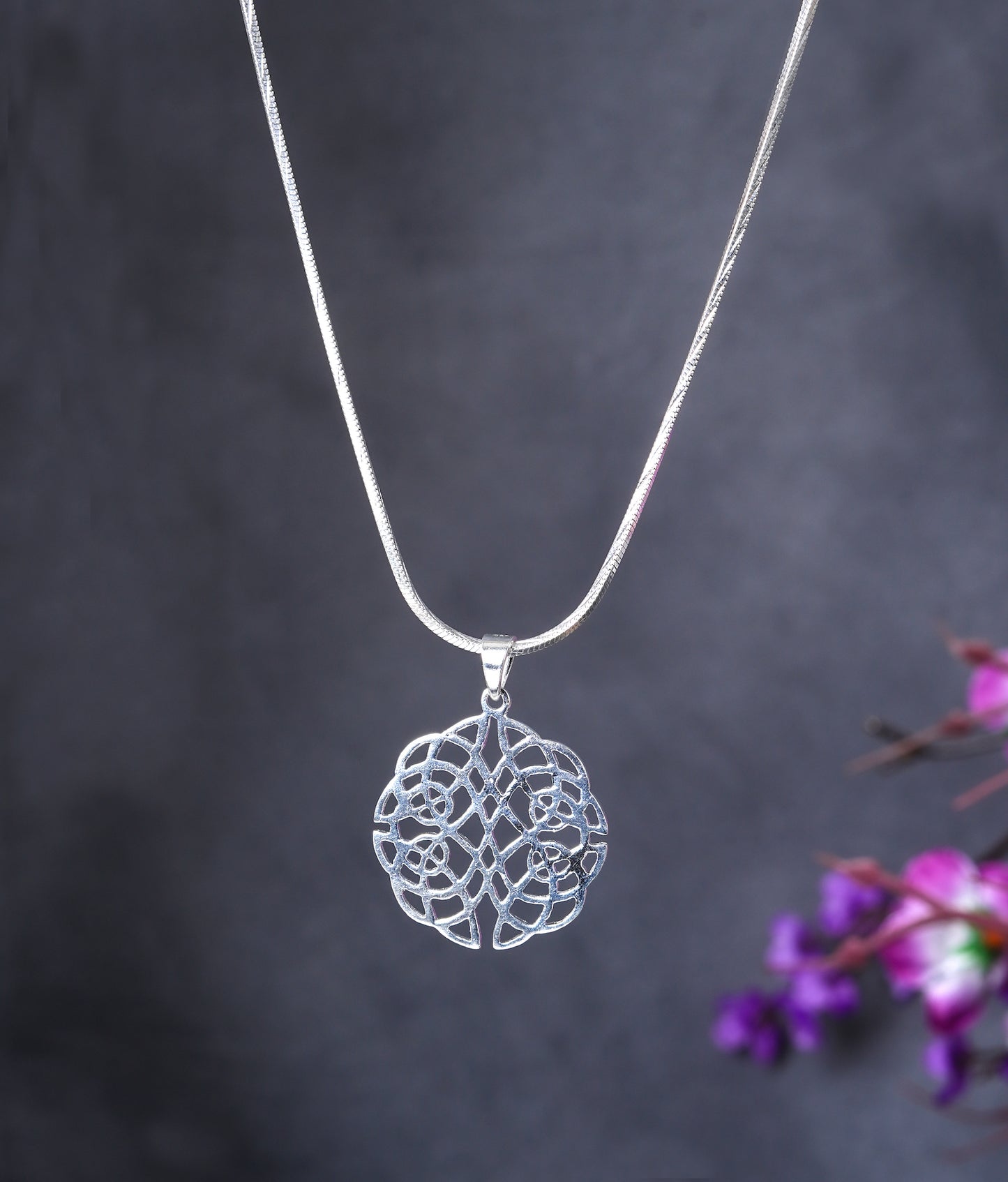 Celtic Sacred Geometry Silver Pendant