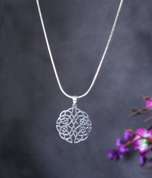Celtic Sacred Geometry Silver Pendant