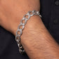 Engraved Link Chain Silver Bracelet