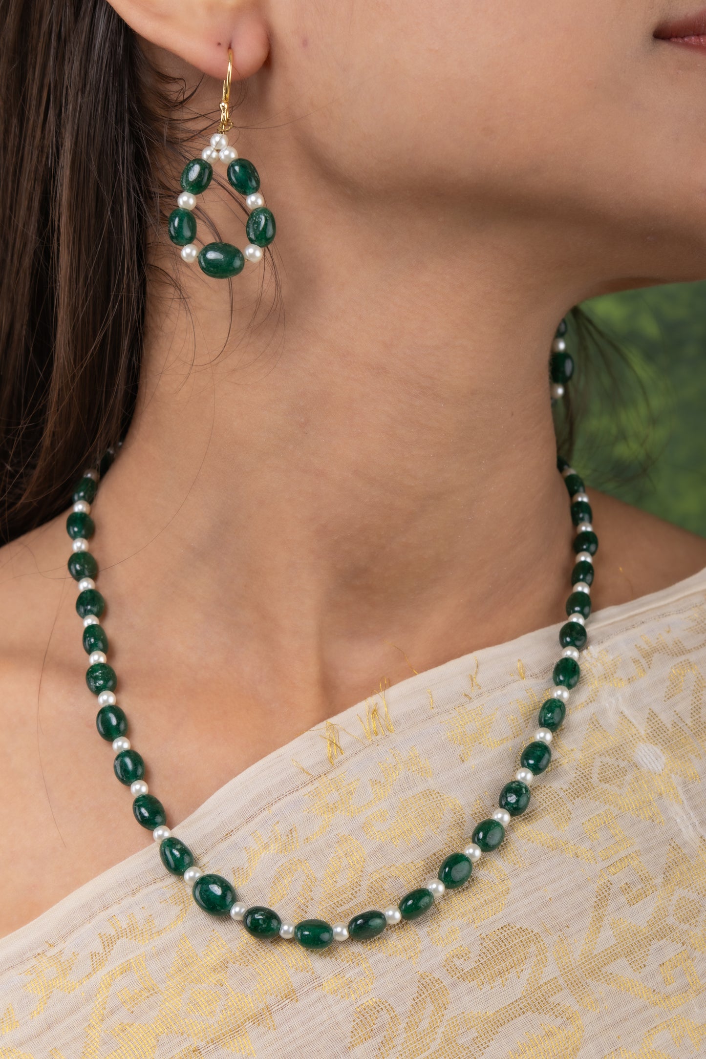 Emerald Spring Necklace Set