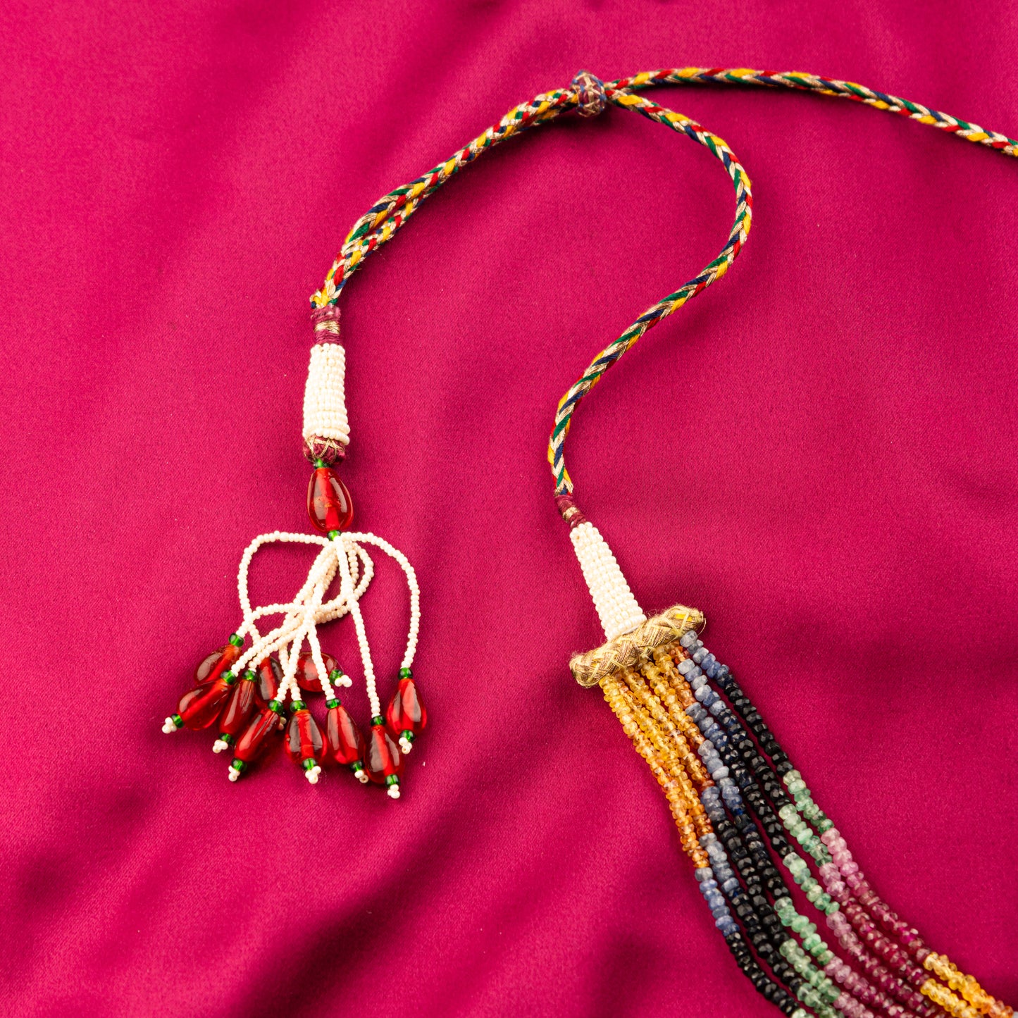 Multi Coloured Natural Gemstone Necklace