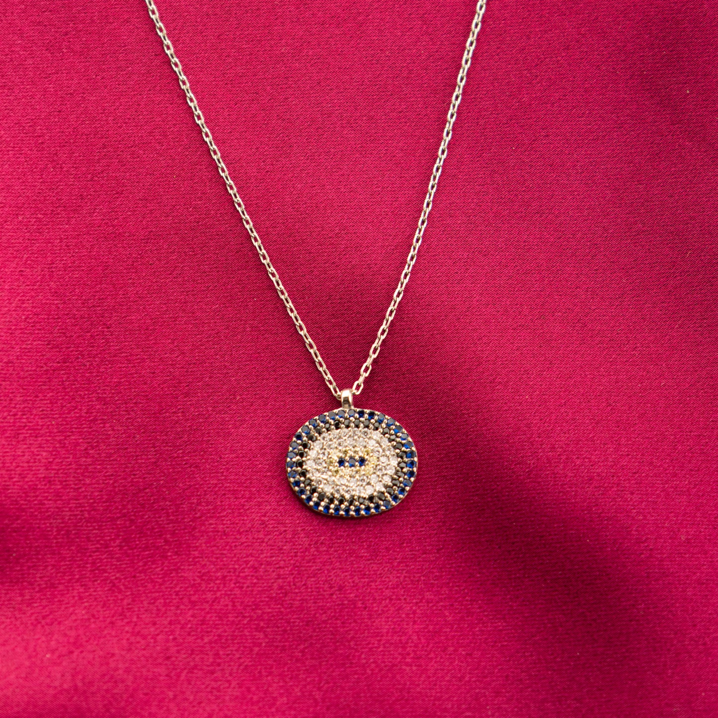 Hazel Cubic Zirconia Silver Necklace
