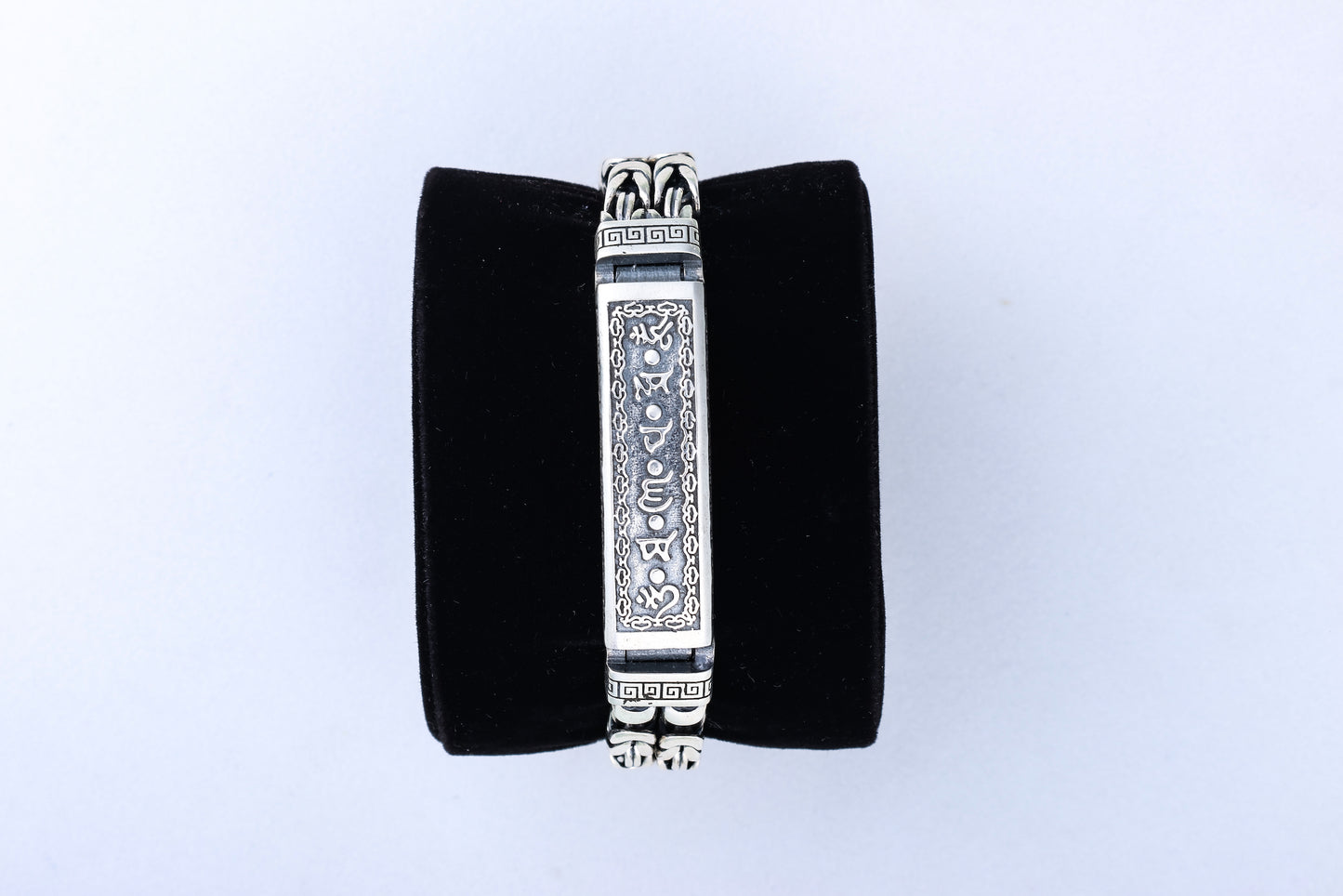 Tibetan Mantra Silver Bracelet