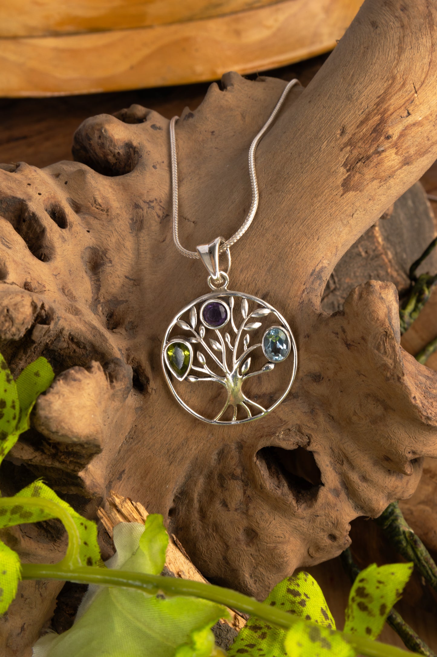 The Gem Tree Silver Pendant