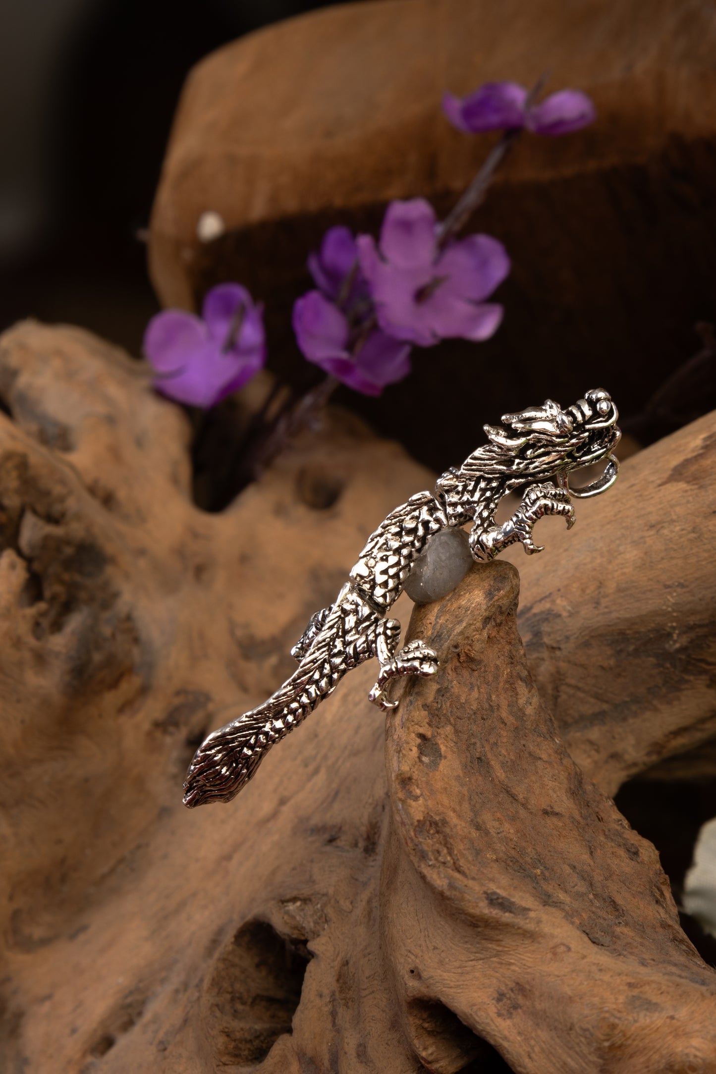 The Alligator Silver Pendant