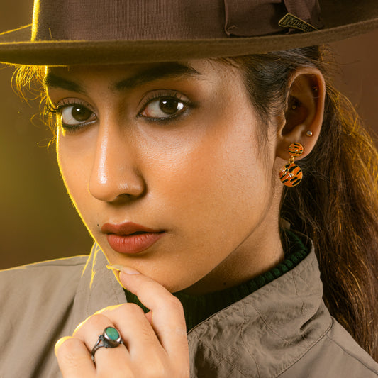 Corbett Tiger Striped Ear Studs