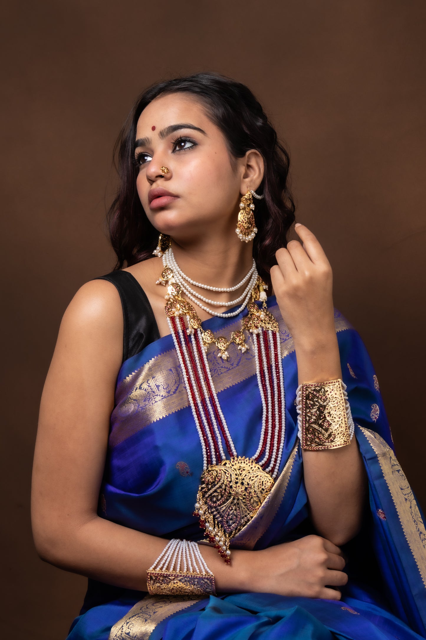 Laila Purani Dilli Necklace Set(Gold Plated)