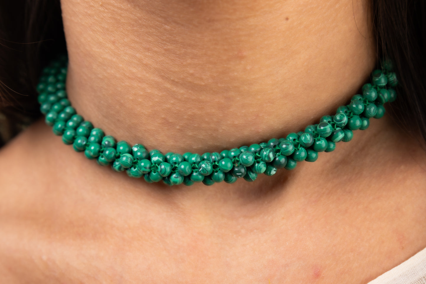 Malachite Beads Choker