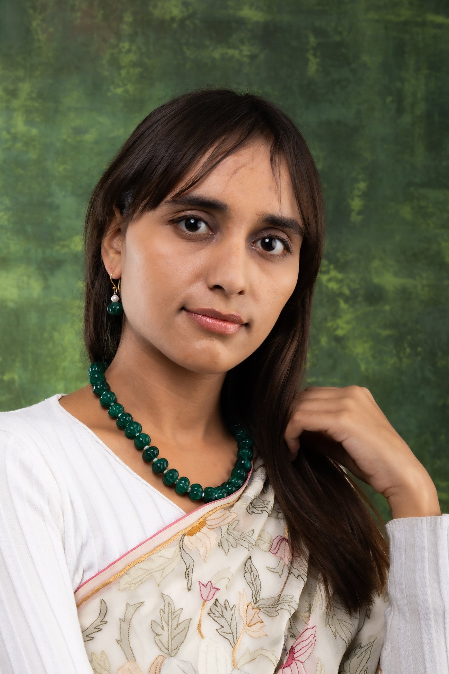Green Quartz Melons Necklace Set