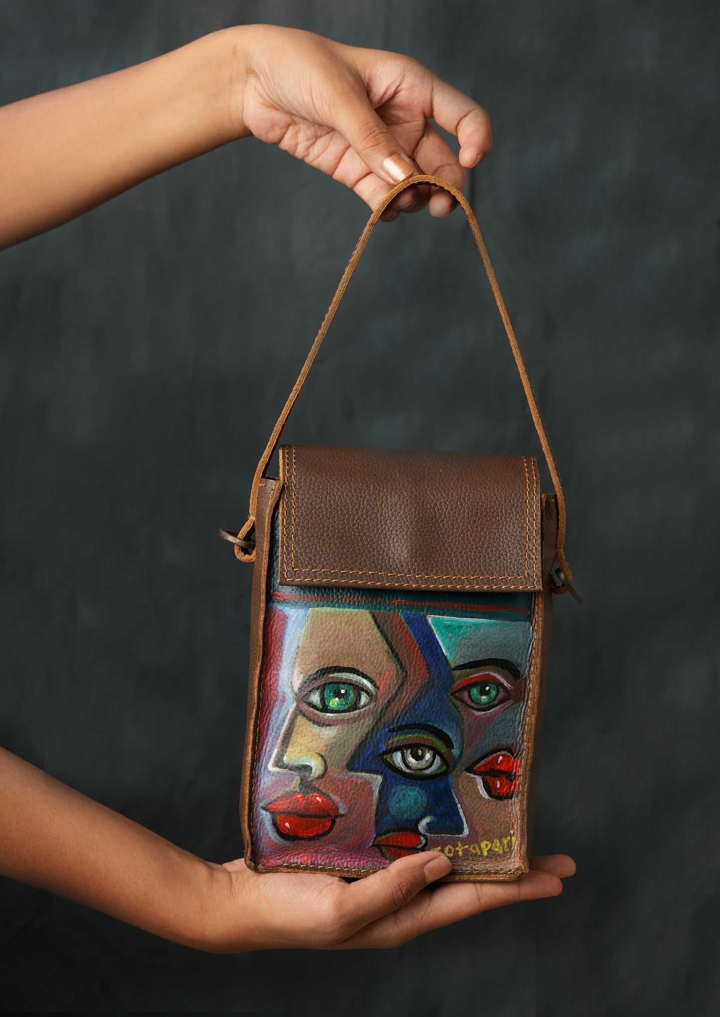 Expressions Handpainted Leather Sling