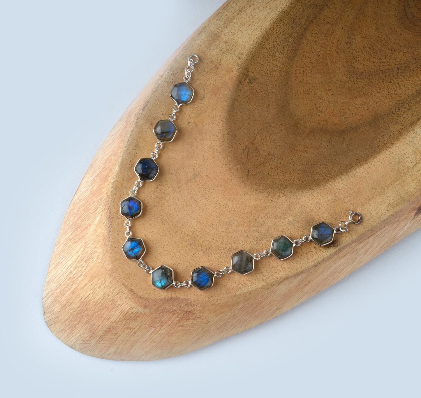 Labradorite Hexagonal Bracelet