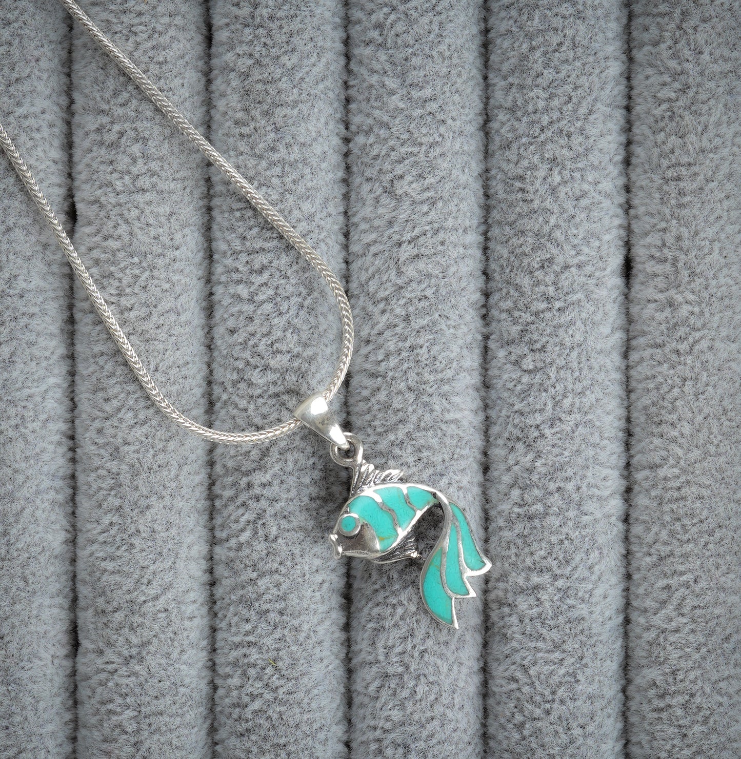 Azure Love Fish Pendant