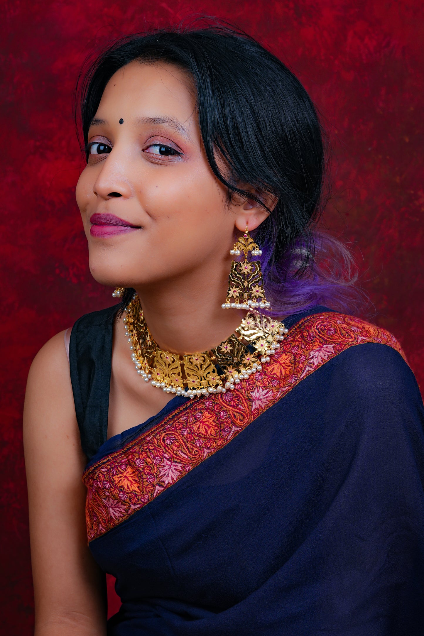Gulistan Silver Necklace Set
