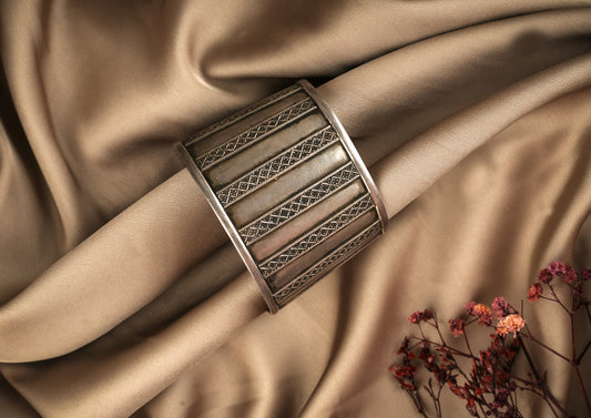 Silver Striped Bracelet