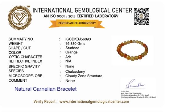 Carnelian Bracelet For Healing And Action