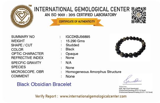 Black Obsidian Bracelet For Balance And Calm