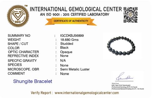 Shungite Bracelet For Electronic Devices Radiations Shield