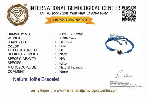 Inner Vision Iolite Bracelet