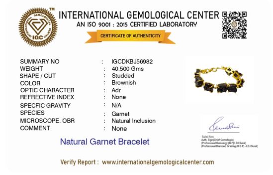 Uncut Natural Garnet Gemstone Bracelet
