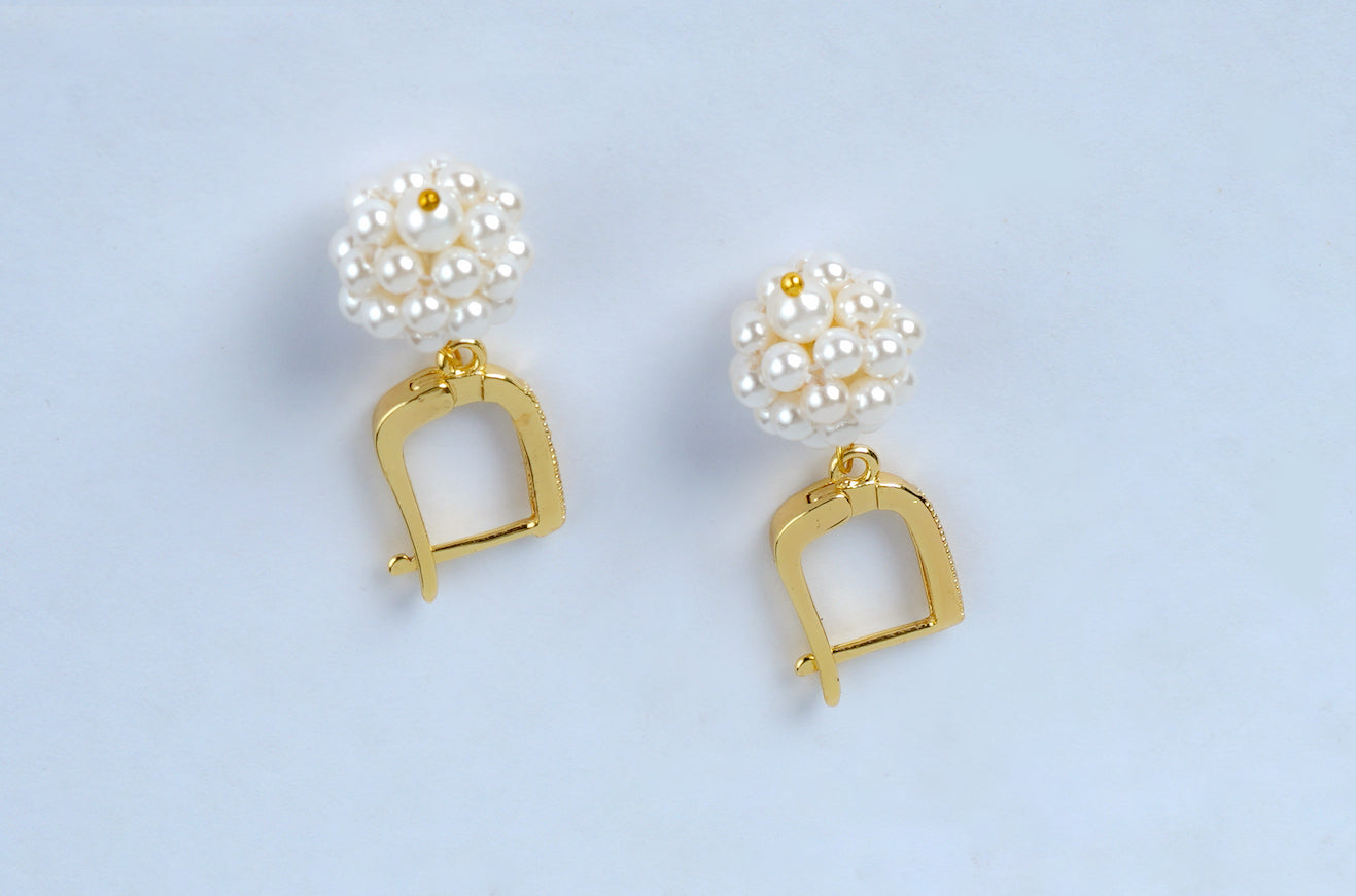 Jasmine Pearl Golden Earrings