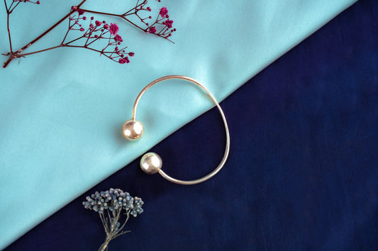 Double Ball Silver Bracelet