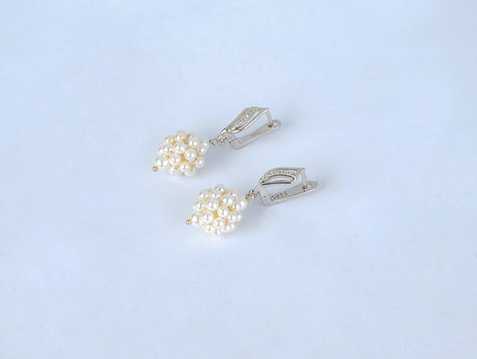 Jasmine Pearl Zircon Earrings