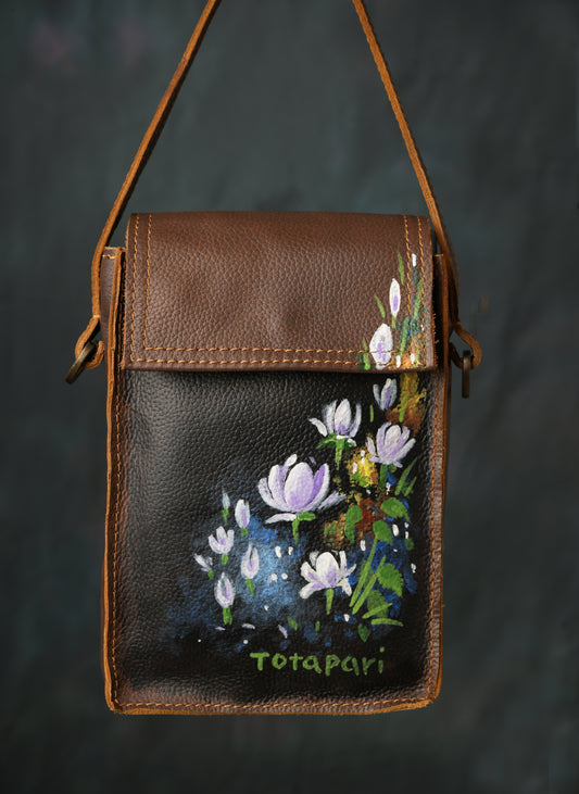 Night Lily Hand Painted Small Sling