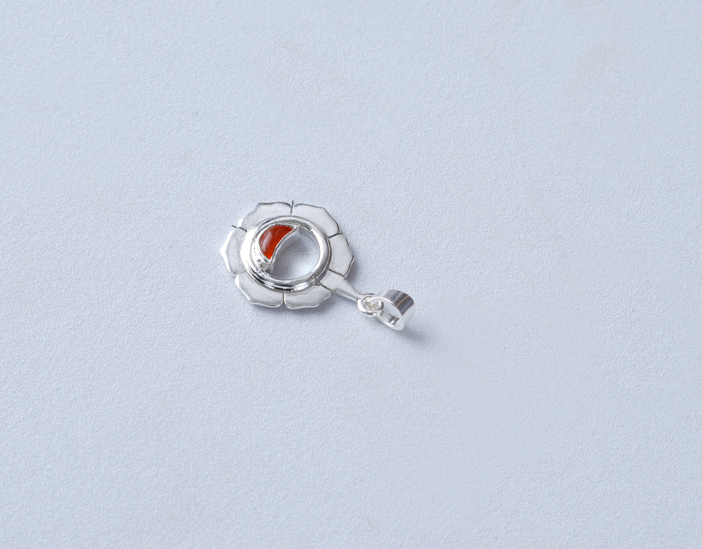 Healing Sacral Chakra Silver Pendant(Swadhishthana Chakra)