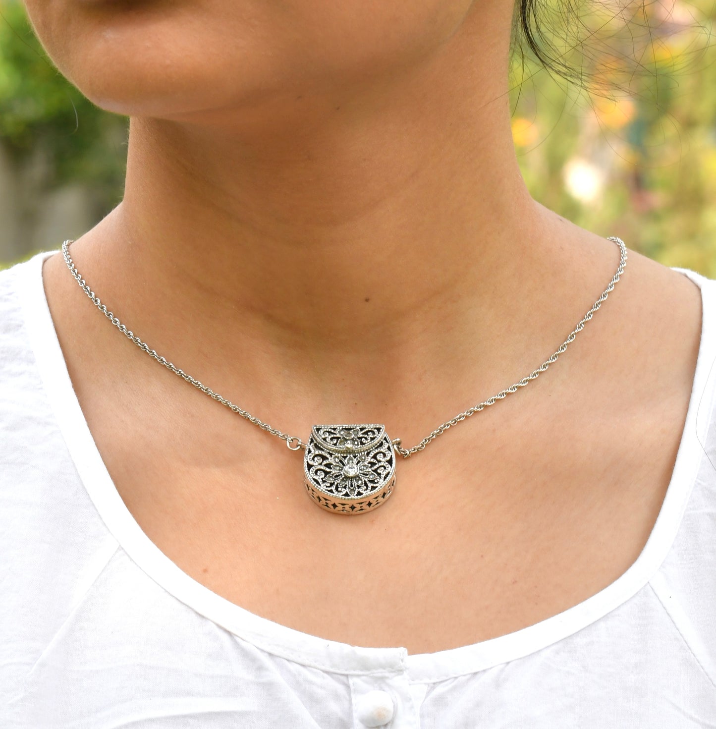My Little Purse Necklace In Silver