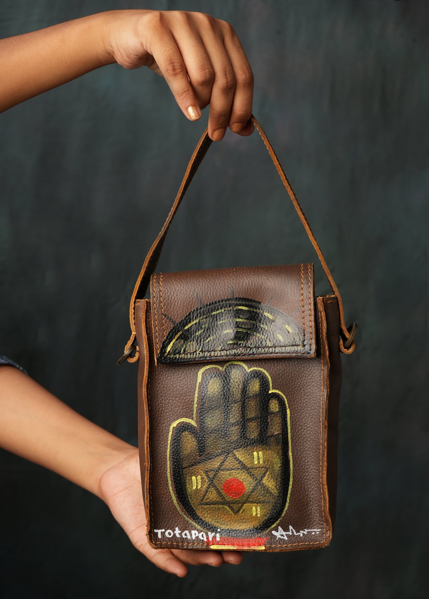 Hamsa Hand Painted Sling