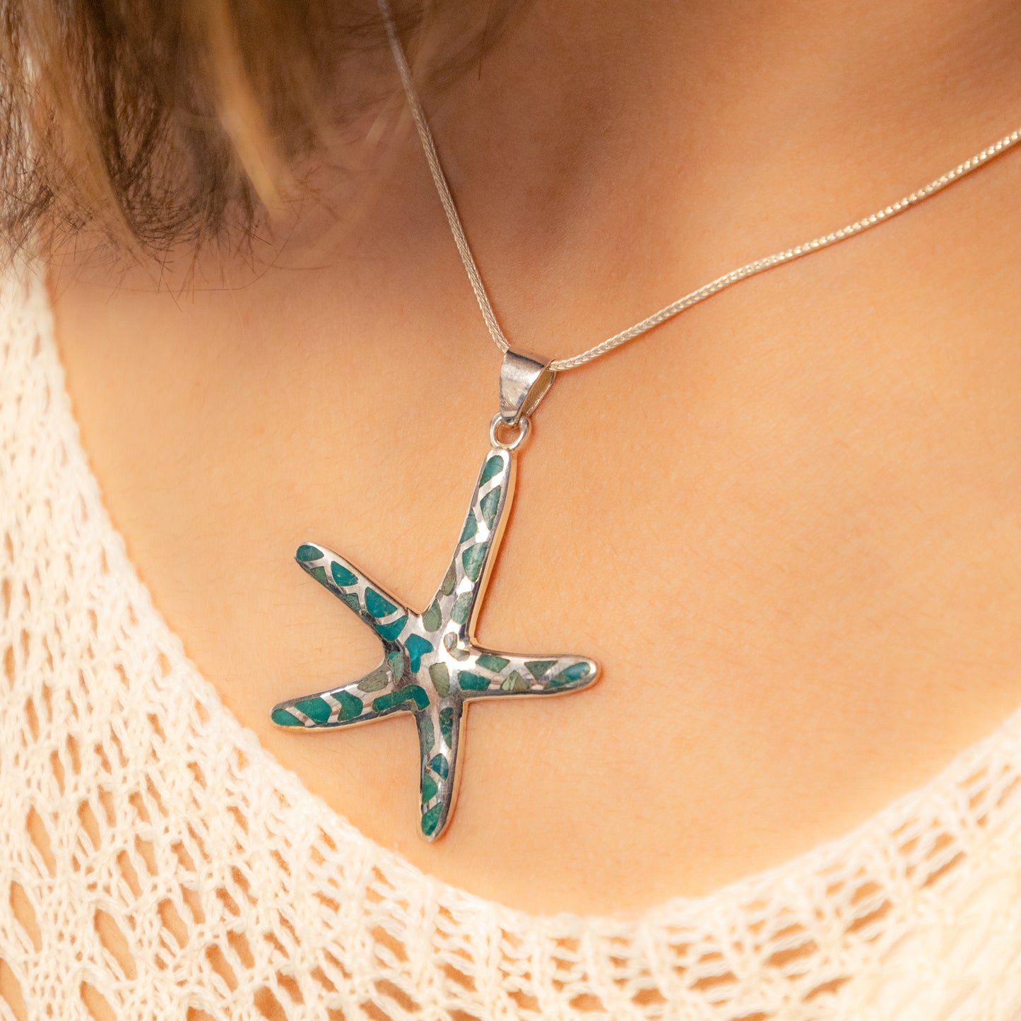 Starfish In MOP And Silver