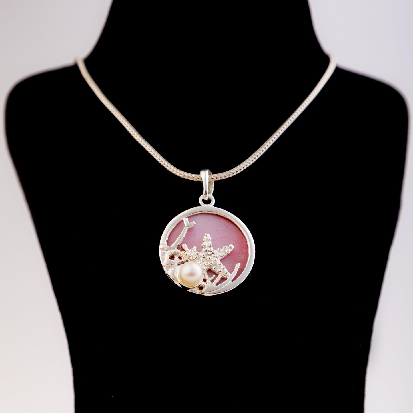 Deep Sea MOP Silver Pendant