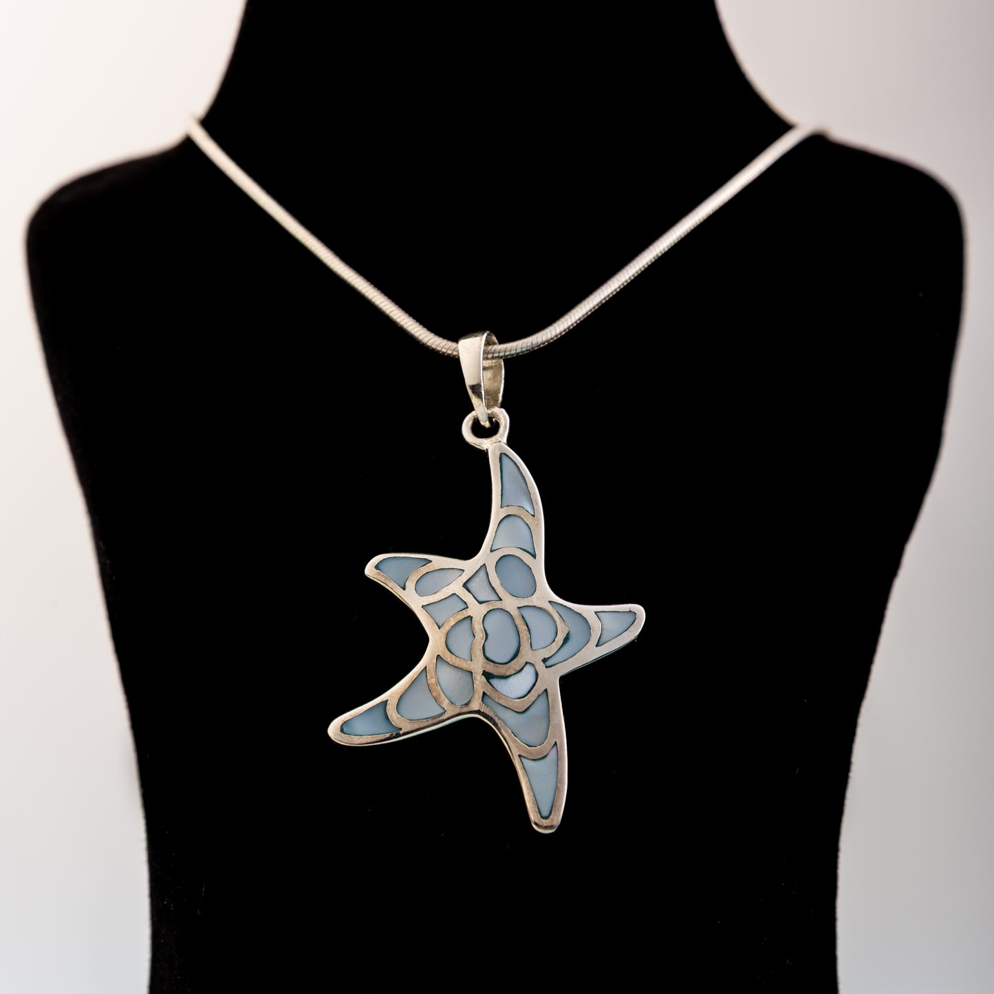 Silver MOP Star Fish Pendants