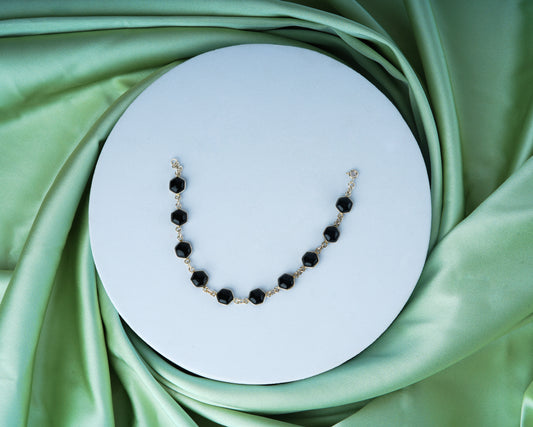 Black Onyx And Silver Bracelet
