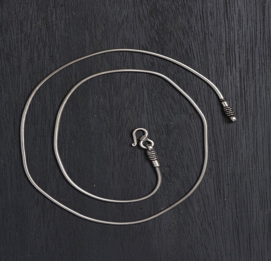 Oxidised Silver Snake Chain(23 Inches)