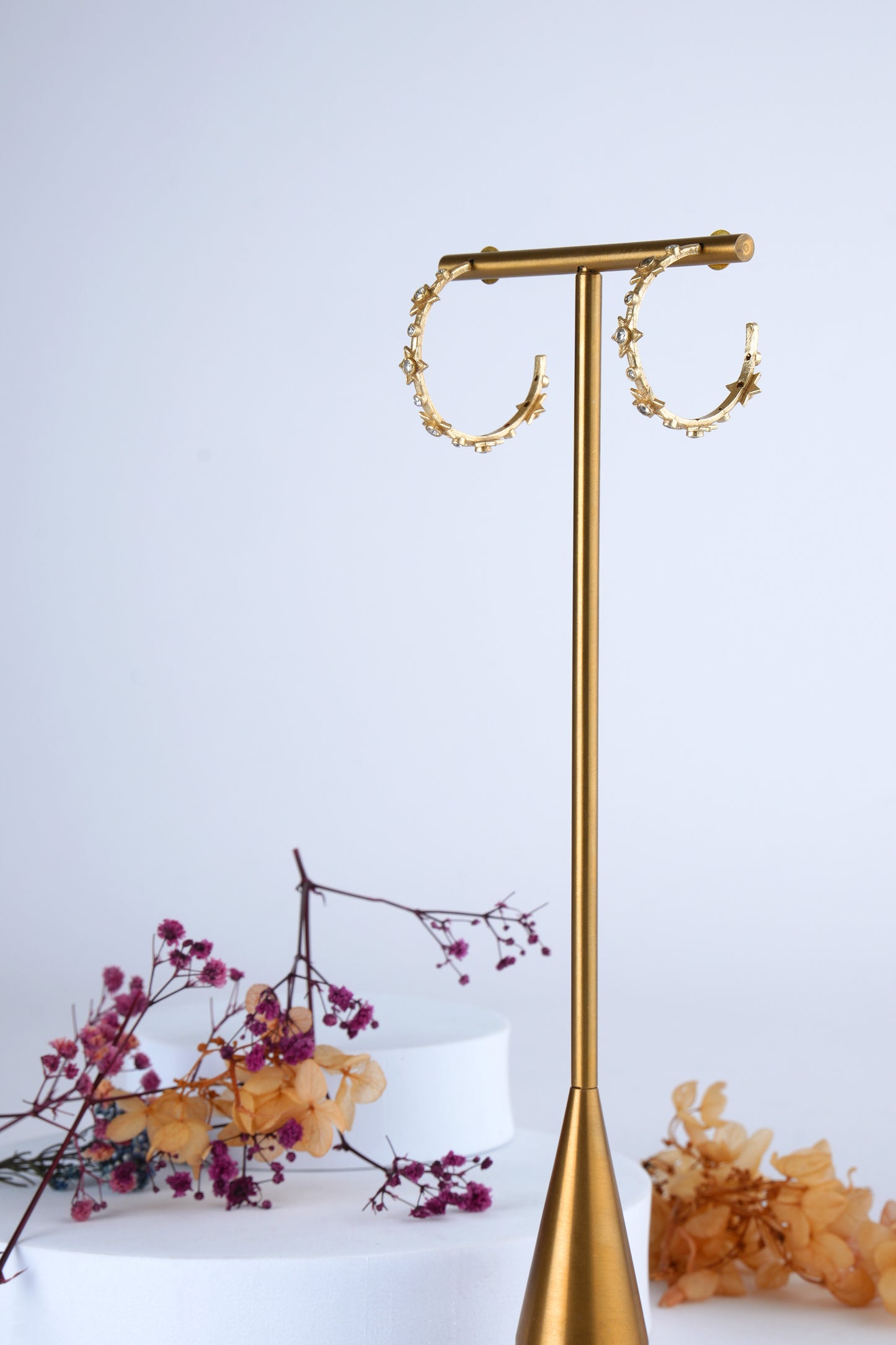 Twinkling Star Hoops