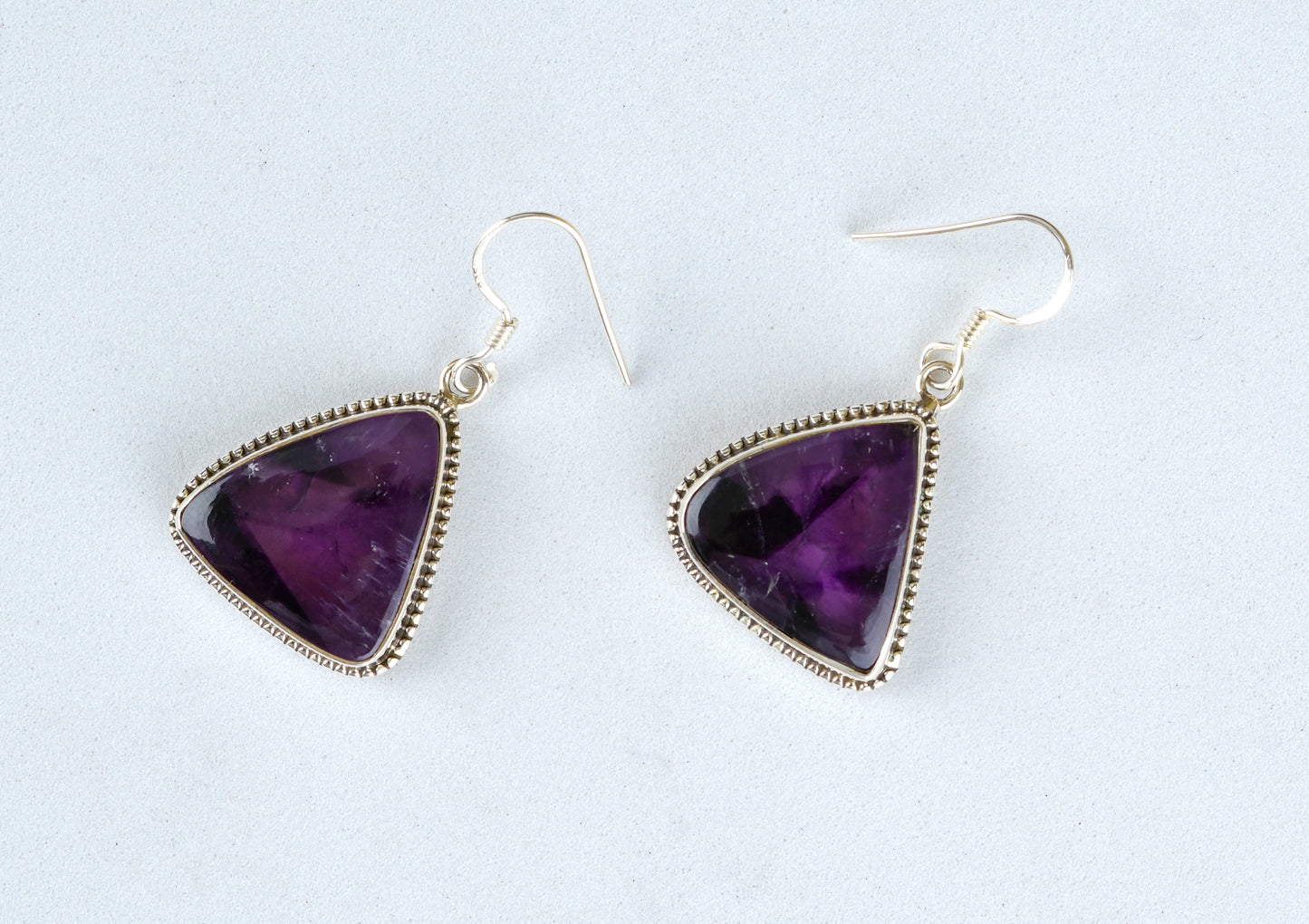 Violet Dreams Silver Earrings