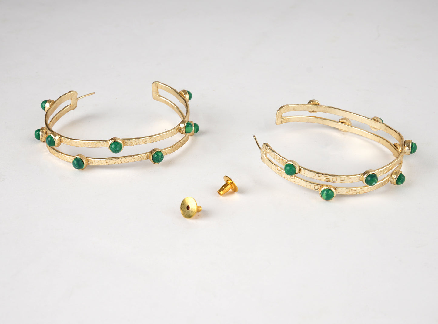 Malachite Choker with Hoops