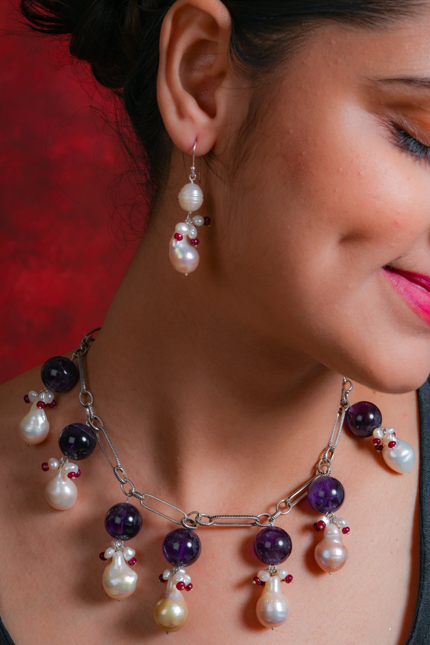 Pearl Choker Purple Sensation Set